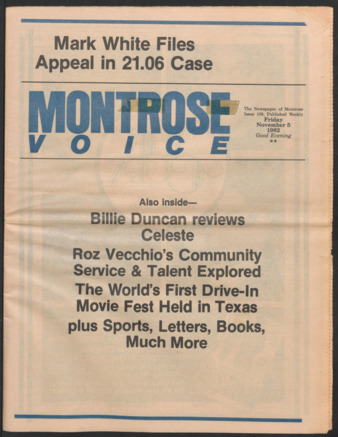 Montrose Voice, No. 106, November 5, 1982