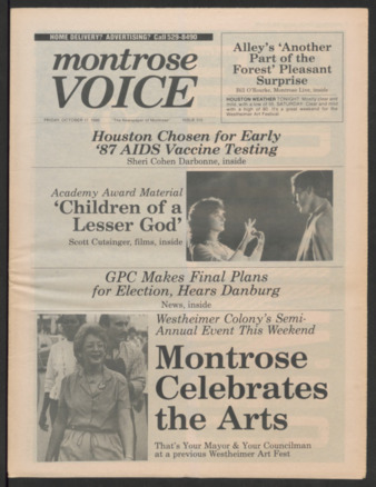 Montrose Voice, No. 312, October 17, 1986