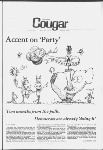 The Daily Cougar. Vol. 45, No. 8, September 6, 1978.