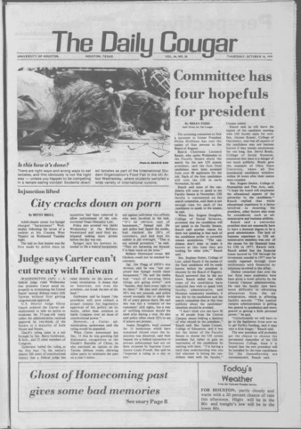 The Daily Cougar. Vol. 46, No. 38, October 18, 1979.