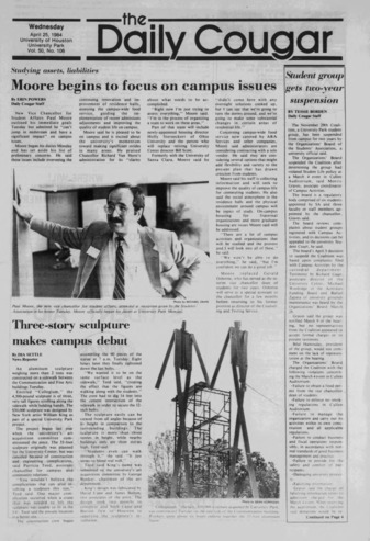 The Daily Cougar. Vol. 50, No. 106, April 25, 1984.