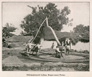 Old-fashioned Indian Sugarcane Press