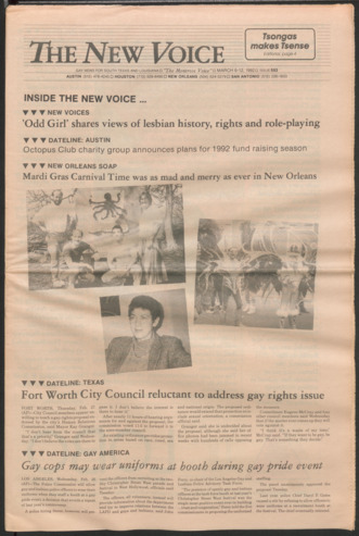 The New Voice, No. 593, March 6-12, 1992