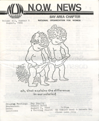 NOW News Bay Area Chapter, Vol. 12, No. 8, August 1984