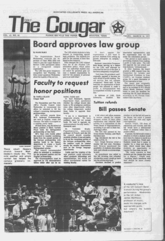The Daily Cougar. Vol. [43], No. 85, March 10, 1977.