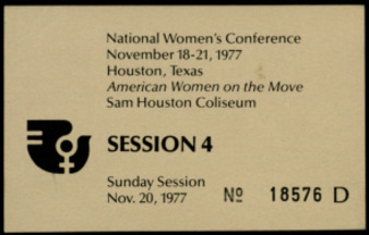 National Women's Conference, Session 4 card