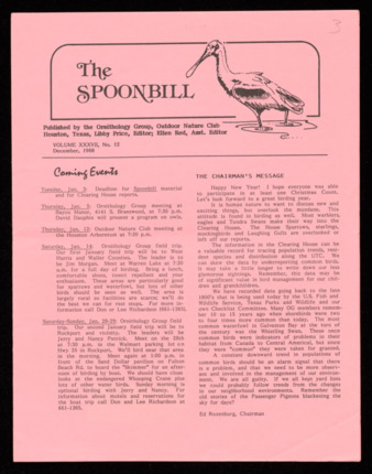 The Spoonbill, Vol. 37, No. 12, December 1988