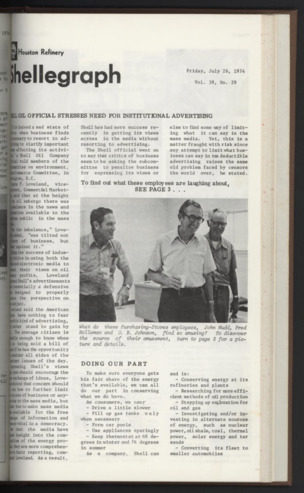 Shellegram, Vol. 39, No. 29, July 26, 1974