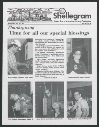 Shellegram, Vol. 46, No. 48, November 25, 1981