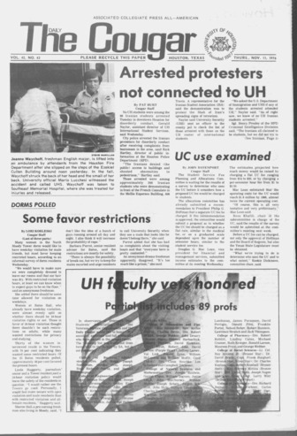 The Daily Cougar. Vol. [43], No. 43, November 11, 1976.