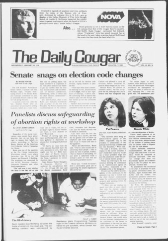 The Daily Cougar. Vol. 45, No. 76, January 24, 1979.