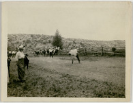 People playing on a dirt road at McCoys Ranch