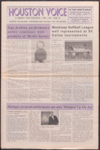 Houston Voice, No. 710, June 3, 1994