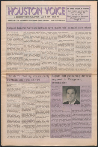Houston Voice, No. 715, July 8, 1994