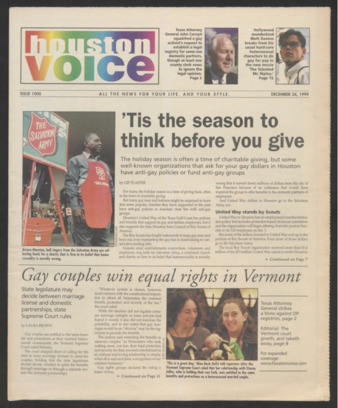 Houston Voice, No. 1000, December 24, 1999
