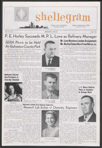 Shellegram, Vol. 19, No. 7, July 1954