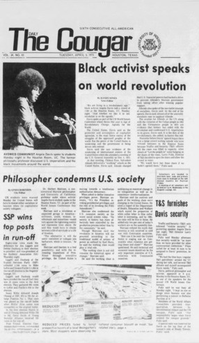 The Daily Cougar. Vol. 39, No. 93, April 3, 1973.