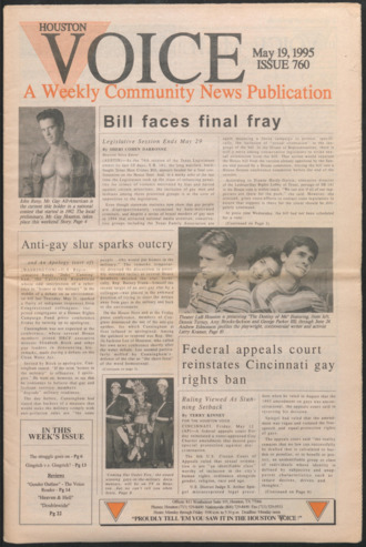 Houston Voice, No. 760, May 19, 1995