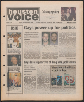 Houston Voice, No. 1168, March 14, 2003