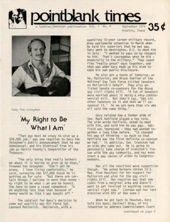 Pointblank Times, Vol. 1, No. 6, September 1975