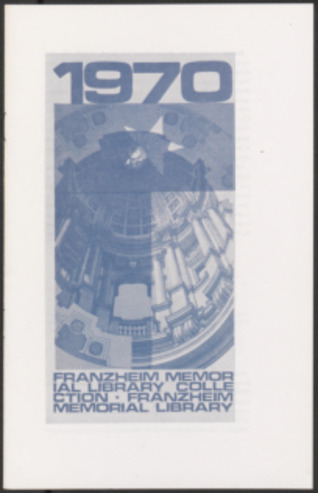 Franzheim Memorial Library Collection exhibit catalog