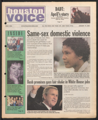 Houston Voice, No. 1056, January 19, 2001