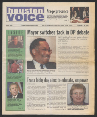 Houston Voice, No. 1060, February 16, 2001