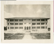 Exterior of Houston Negro Hospital, walkway view