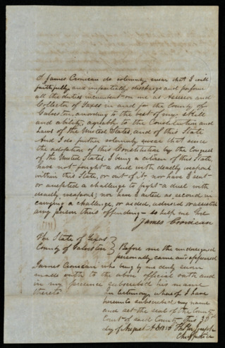 Oath of office for Assessor and Collector of Taxes for Galveston County