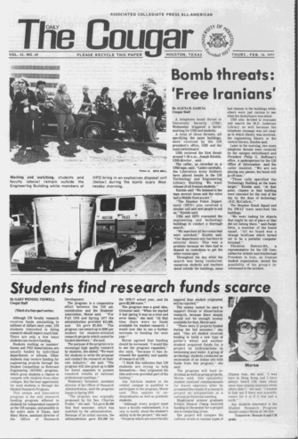 The Daily Cougar. Vol. [43], No. 69, February 10, 1977.