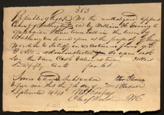 Appraiser’s oath for the estate of George Weiden