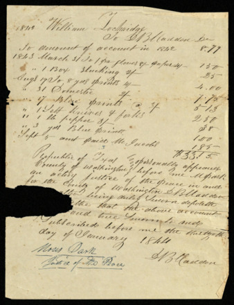 Bill from D. B. Madden to William Lockridge