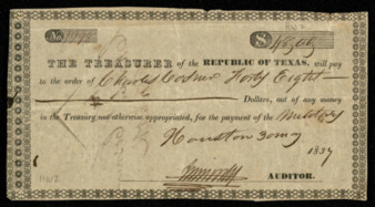 Pay certificate to Charles Cosmer