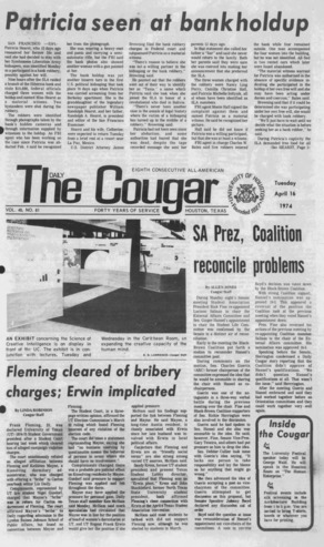 The Daily Cougar. Vol. 40, No. 81, April 16, 1974.