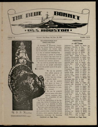 The Blue Bonnet, Vol. 2, No. 46, November 23, 1935