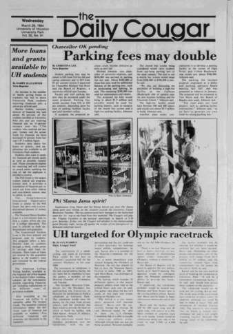 The Daily Cougar. Vol. 50, No. 91, March 28, 1984.