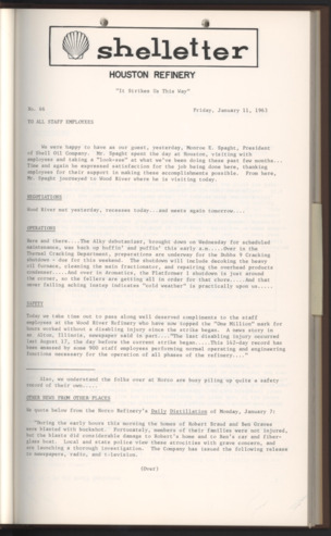 Shelletter, No. 66, January 11, 1963