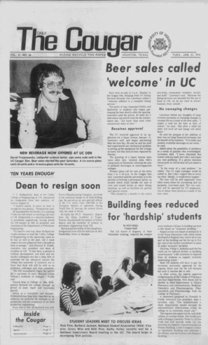 The Daily Cougar. Vol. 41, No. 56, January 21, 1975.