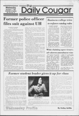 The Daily Cougar. Vol. 49, No. 37, November 3, 1982.