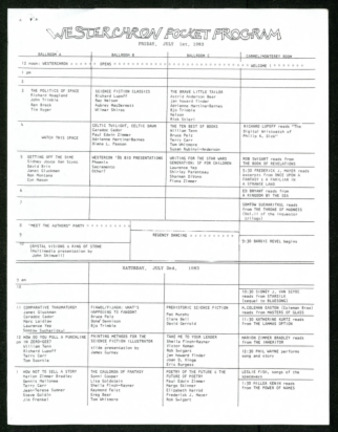 Westerchron Pocket Program