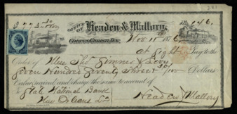 Check drawn on the Office of Readen and Mallory to Thomas Simms and Levy(?) for $773.30