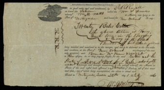 Account record for orders for bales of cotton