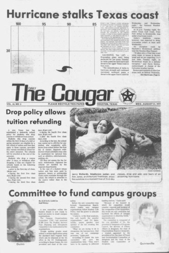 The Daily Cougar. Vol. 44, No. 3, August 31, 1977.
