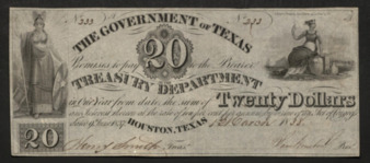 Government of Texas monetary bill for $20