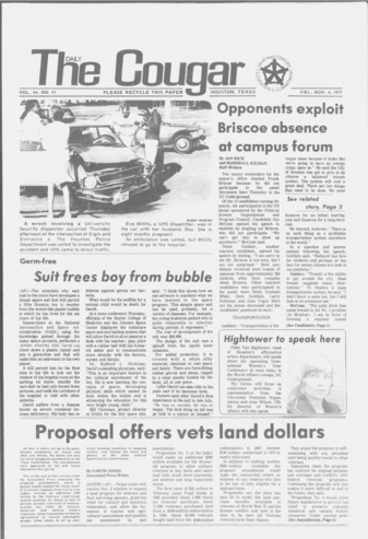 The Daily Cougar. Vol. 44, No. 41, November 4, 1977.