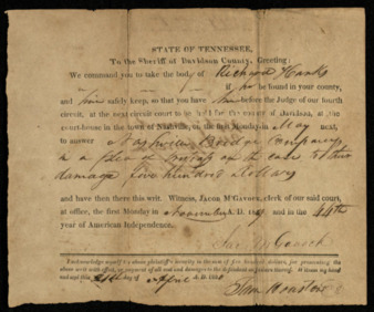 Bond from State of Tennessee