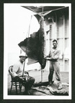 Franklin D. Roosevelt, deep sea fishing on USS Houston (CA-30)