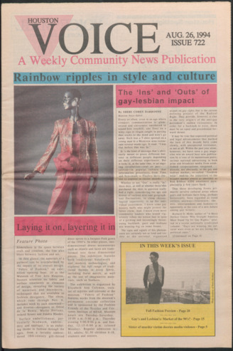 Houston Voice, No. 722, August 26, 1994