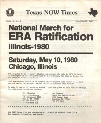 Texas NOW Times, Vol. 4, No. 3, March-April 1980