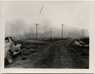 Parking area one half mile from explosion